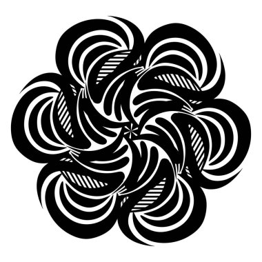 mandala soyut geometrik desen, vektör illüstrasyonu