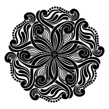 Soyut vektör mandala. el çizimi resimleme.