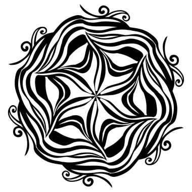 Soyut vektör süslemeli mandala. el çizimi resimleme.
