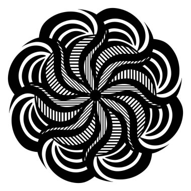 mandala soyut geometrik desen, vektör illüstrasyonu