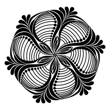 Mandala soyut çiçek süsü. vektör illüstrasyonu