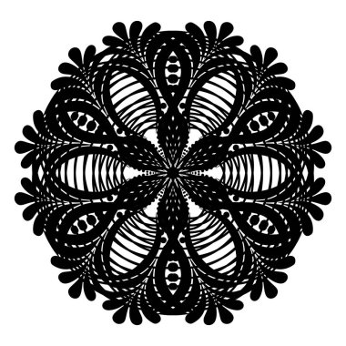 mandala. Yuvarlak süs. vektör illüstrasyonu