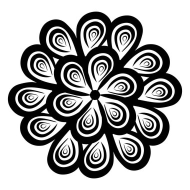 soyut mandala çiçek deseni, vektör illüstrasyonu
