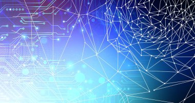 Mavi ve beyaz noktalı soyut arkaplan