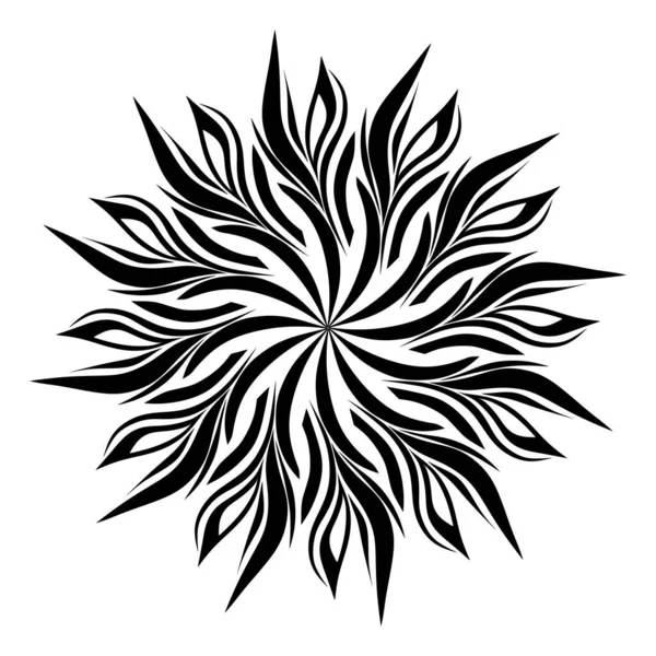 Mandala Black White Abstract Flower Pattern Vector Illustration — Stockfoto