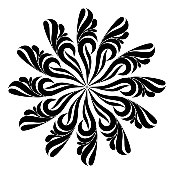 Mandala soyut çiçek deseni, vektör illüstrasyonu