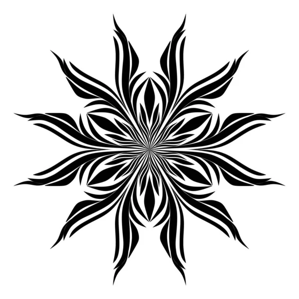 Preto Branco Padrão Abstrato Com Mandala Ilustração Vetorial — Fotografia de Stock