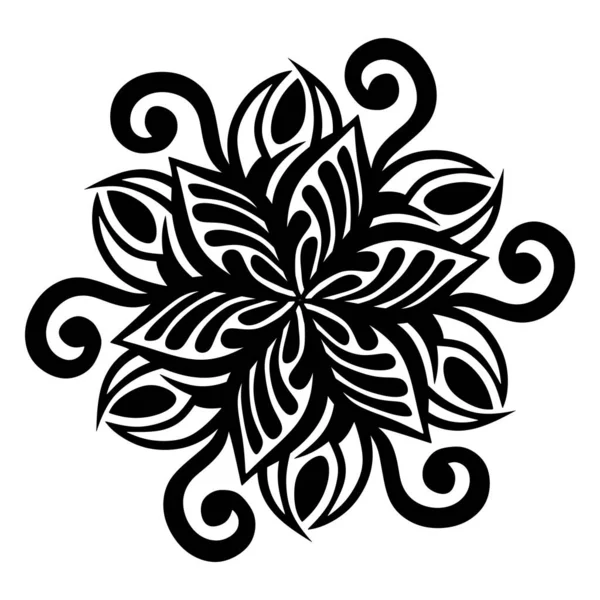 Mandala Vektor Ilustrace Abstraktních Květinových Prvků — Stock fotografie