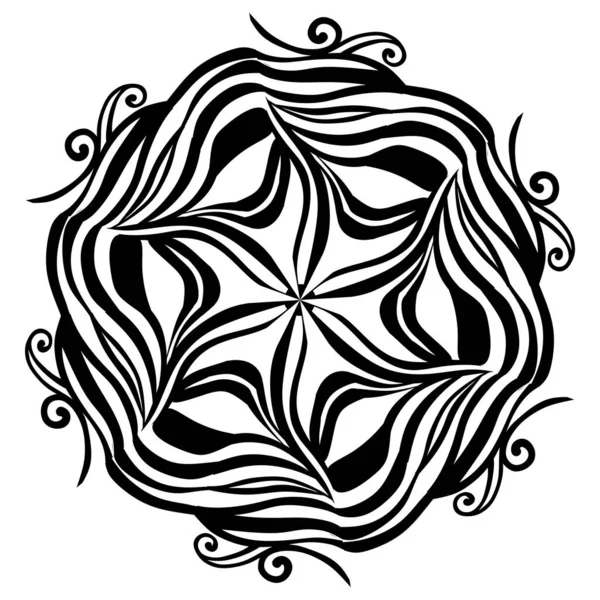 Soyut vektör süslemeli mandala. el çizimi resimleme.