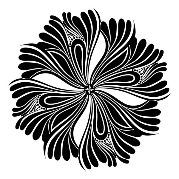 Mandala Abstract Vector Background Black White Pattern — Stock fotografie