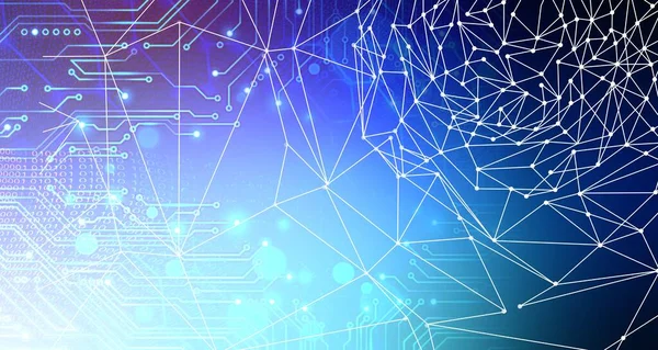 Mavi ve beyaz noktalı soyut arkaplan