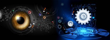 göz siber devre gelecekteki teknoloji konsepti