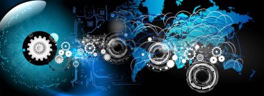 soyut modern teknoloji, dijital arkaplan