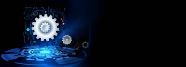 vites ve dişli tekerlekleri olan soyut arkaplan