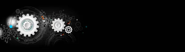 abstract background with gears and gear wheels. technology concept. 3d rendering
