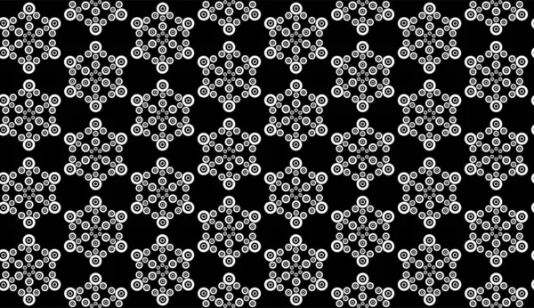 Abstract Black Floral Seamless Pattern Vector Art Background — Stockfoto