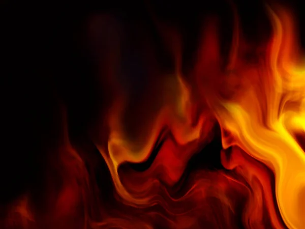 Fire Flames Black Background — Stock Photo, Image