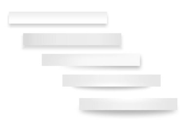 Beyaz kağıt çıkartmaları. vektör illüstrasyonu.