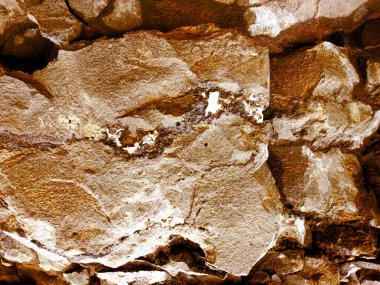 Soyut arkaplan, betondan eski taş duvarın dokusu