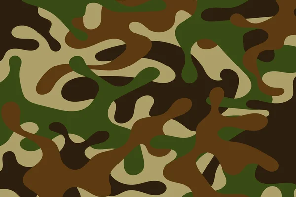 Camouflage Soldier Pattern Design Background Clothing Style Army Green Brown — Stockvektor