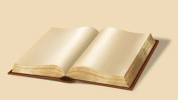 Open Book Golden Pages — Stockfoto
