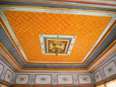 Bahşisaraj, Kırım - 18 Eylül 2020: Han Sarayı Yaz Çardağı Tavanı, Bakhchisarai, Kırım