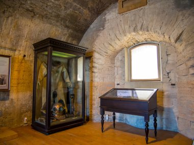 Sivastopol, Kırım - 19 Eylül 2020: Mikhailovskaya bataryasının parçası, Sivastopol, Kırım