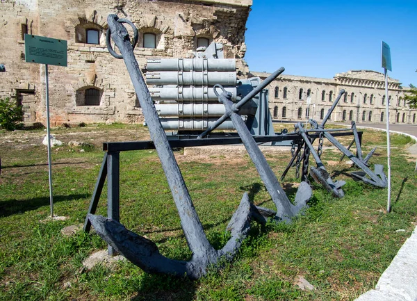 Sevastopol Krym Září 2020 Fragment Expozice Zdí Baterie Mikhailovskaya Sevastopol — Stock fotografie