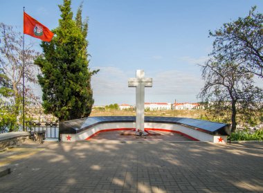 Sivastopol, Kırım - 19 Eylül 2020: Afganistan, Sivastopol, Kırım 'daki savaş askerlerinin anıtı