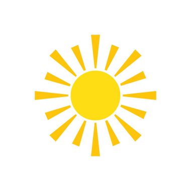güneş illüstrasyon logo vektör şablon tasarımı