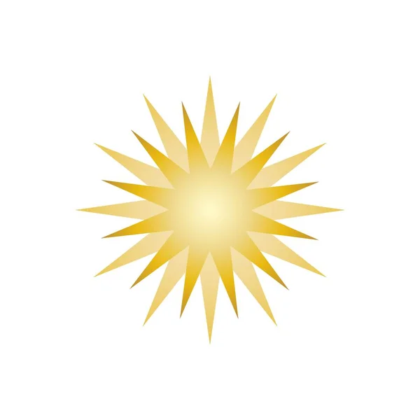 Sol Ilustración Logo Vector Icono Plantilla Diseño — Archivo Imágenes Vectoriales