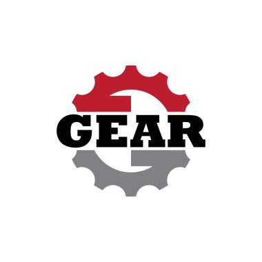 Gear Logo Şablonu vektör çizimi tasarımı