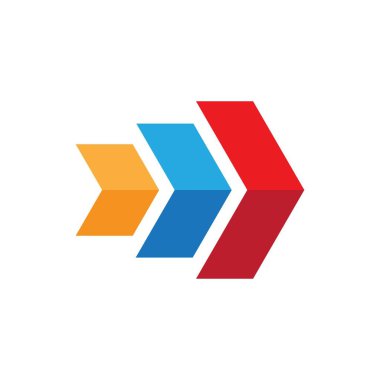 Ok illüstrasyon logo vektör şablonu