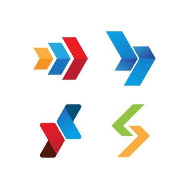 Ok illüstrasyon logo vektör şablonu