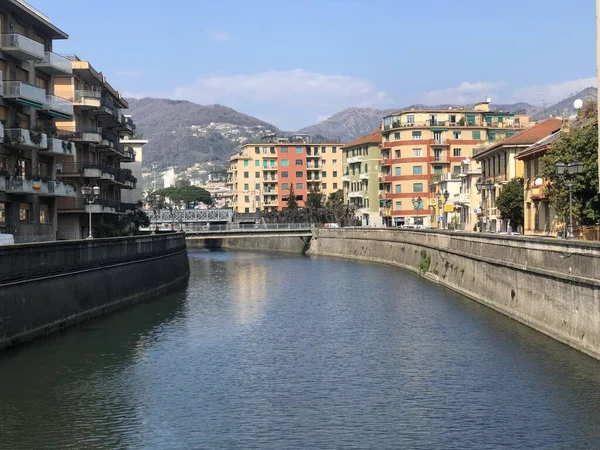 Beautiful view of river in the city in a sunny day