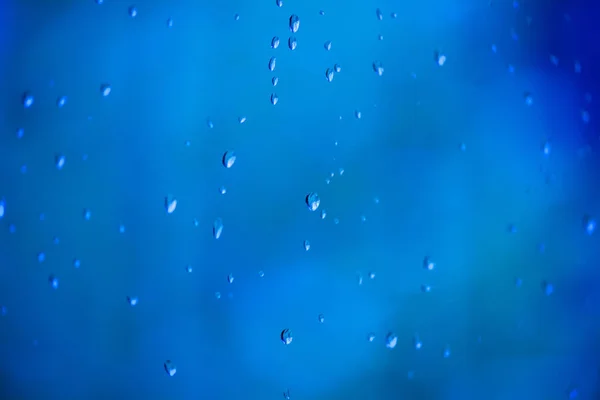 Water Drops Window Photographed Rainy Day Raindrops Simply Look Magical — Foto Stock