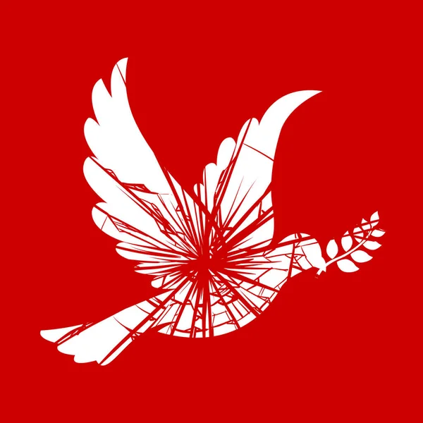 Broken Peace Dove Icon — Image vectorielle