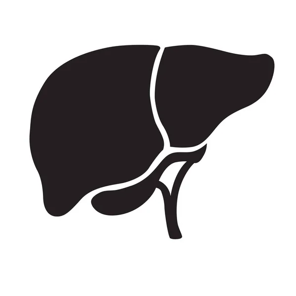 Icono Hígado Órgano Humano Ilustración Vectorial — Vector de stock