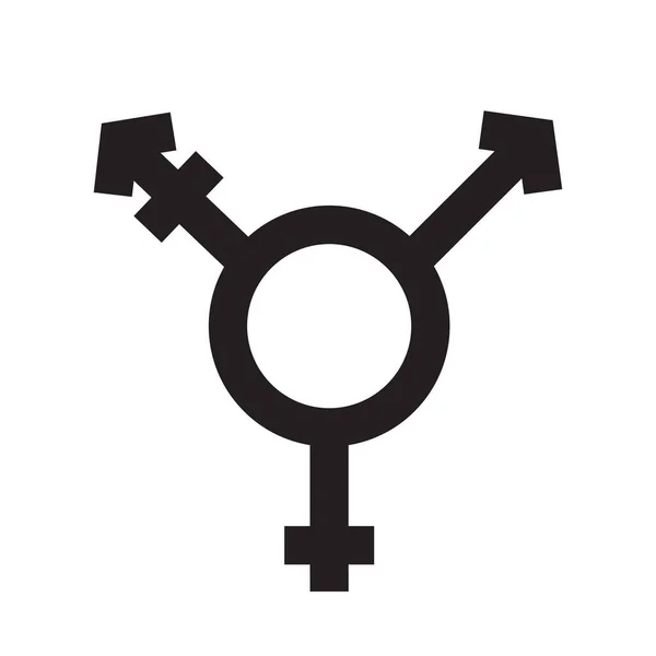 Símbolo Transgênero Esboço Simples Ícone Orientação Sexual Vector Sexo Sinal — Vetor de Stock