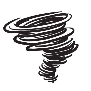 Tornado simgesi izole edilmiş işaret simgesi, ağ ve dijital tasarım. Vektör illüstrasyonu.
