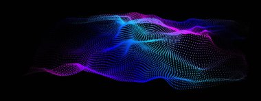 Nod dalga formu topolojisi. Sonsuz gövde büyük veri titreşimi. Bilim tümseği tepeleri. Siber nokta dizisi alanı. 3D deniz noktaları. Bilgi akışının şebeke yapısı.