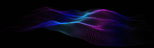 Node Waveform Topology Infinity Hud Big Data Vibrate Science Bulge — Stock Vector