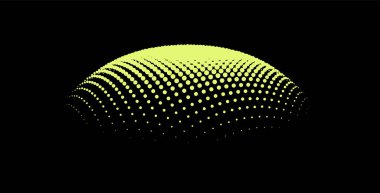 Dağ gibi kabarcıklar. Hill, küresel çıkıntı. Noktalardan oluşan yarımküre. Parçacık boyutu ses dalgası. Kürenin bir kısmı kutup tepesi küre yüzeyini etkiler. Büyük veri akışı hesaplaması.