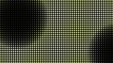 Üretken gerçek zamanlı sanat. Ekran medyası teknolojisi. Şifre, dijital yaratıcılık. Soyut video gezisi kodlanıyor. Ağ LCD görüntüsü. Noktalar dizisi. Boyut boyutu farklı delik alanı ölçeklendir.