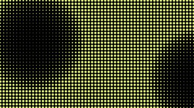 Üretken gerçek zamanlı sanat. Ekran medyası teknolojisi. Şifre, dijital yaratıcılık. Soyut video gezisi kodlanıyor. Ağ LCD görüntüsü. Noktalar dizisi. Boyut boyutu farklı delik alanı ölçeklendir.