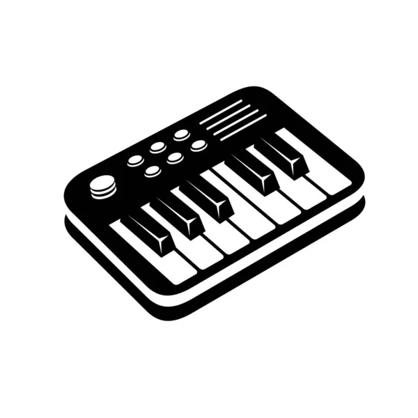 Sintetizador Piano Icono Estilo Simple Instrumento Musical Para Escenario Tienda — Vector de stock
