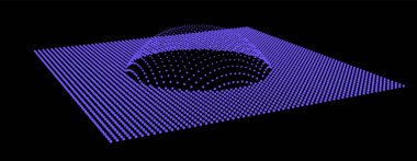 Dağ gibi kabarcıklar. Hill, küresel çıkıntı. Noktalardan oluşan yarımküre. Parçacık boyutu ses dalgası. Kürenin bir kısmı kutup tepesi küre yüzeyini etkiler. Büyük veri akışı hesaplaması.