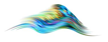 Tüylü çimen yaprakları ya da kıllar. Kuru boya kokusu, rüzgarda dalgalanan çizgiler. Renkli fırça darbesi. Gerçekçi ses dalgası. Beyaz arkaplanda izole edilmiş sıvı boya şekli.