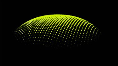 Dağ gibi kabarcıklar. Hill, küresel çıkıntı. Noktalardan oluşan yarımküre. Parçacık boyutu ses dalgası. Kürenin bir kısmı kutup tepesi küre yüzeyini etkiler. Büyük veri akışı hesaplaması.