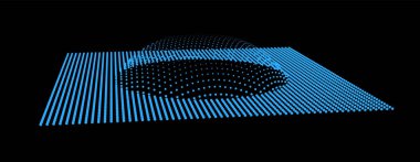 Dağ gibi kabarcıklar. Hill, küresel çıkıntı. Noktalardan oluşan yarımküre. Parçacık boyutu ses dalgası. Kürenin bir kısmı kutup tepesi küre yüzeyini etkiler. Büyük veri akışı hesaplaması.